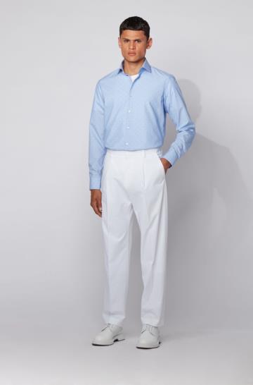 Koszula BOSS Regular Fit Niebieskie Męskie (Pl24051)